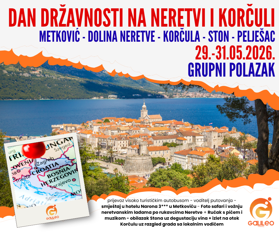 DAN DRŽAVNOSTI NA JUGU HRVATSKE - 29. - 31.05.2026.